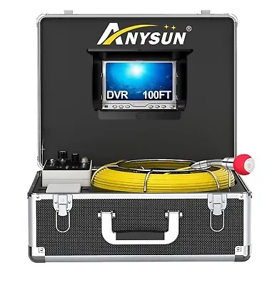 Buy Anysun CR110-7D1 100 Foot Sewer Snake Camera W DVR 7 Inch LCD Monitor 1000TVL • 425$