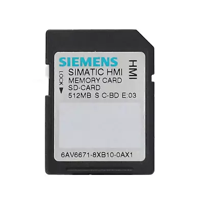 Buy SIEMENS SIMATIC SD Memory Card 512MB 6AV6671-8XB10-0AX1 • 64.28$