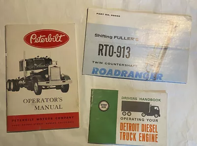 Buy 1968 Peterbilt Operator’s Manual W/ Detroit Diesel Engine Handbook Vintage • 45$