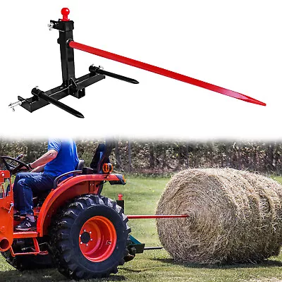 Buy Category 1 Tractor 3 Point Trailer Hitch Quick Attach 49'' Hay Bale Spear 3000lb • 279.99$