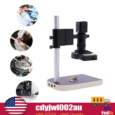 Buy 16MP 1080P Digital Microscope HDMI Industrial Camera Magnifier Inspection Video • 52.26$