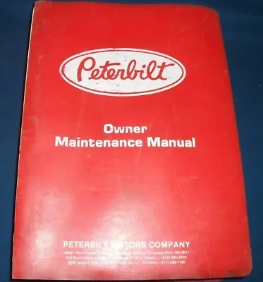 Buy 1979-1988 Peterbilt 359 362 310 Truck Owner Maintenance Repair Service Manual • 249.99$