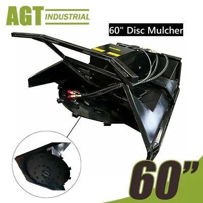 Buy AGT 50 Blade Skid Steer Forestry Disc Mulcher Hydraulic Attachment 20-69 GPM • 8,628.99$