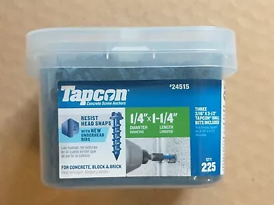 Buy Tapcon 24515 Steel Hex Head Concrete Screw Anchor 1-1/4 L X 1/4 Dia. In.No Bit  • 13.99$