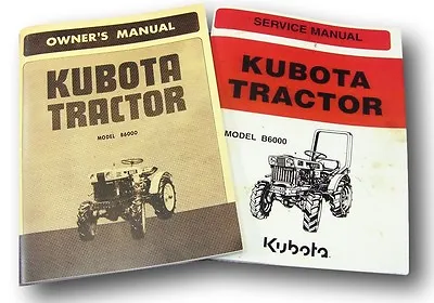 Buy Set Of Kubota B6000 Tractor Service Owners Operators Parts Manual Catalog Diesel • 29.57$