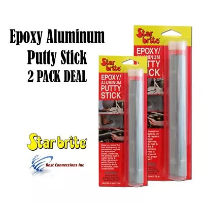 Buy (2 PCS) Epoxy Aluminum Putty Stick Adhesive Boat Repairs 4oz Starbrite 87004 • 29.95$