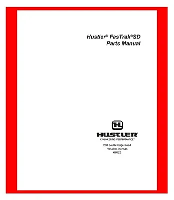 Buy FasTrak Zero Turn Lawn Mower Replacement Parts Manual Fits Hustler SD SD72 • 7.24$