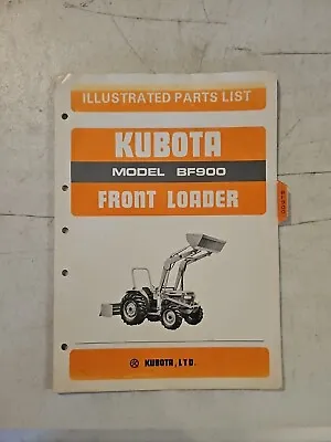 Buy Kubota Model BF900 Front Loader Parts List 1984 • 10.16$