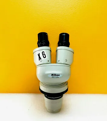 Buy Nikon SMZ-6   0.9 To 4 X, , 30°, Stereoscopic Microscope + Eyepieces. Tested! • 599.25$