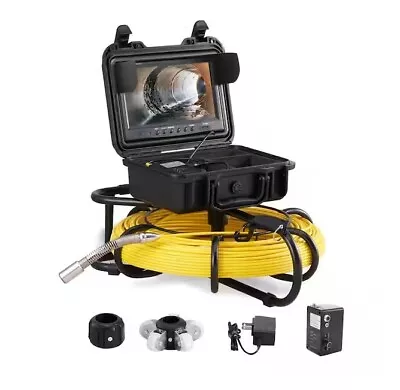 Buy Vevor Sewer Pipe Camera 9 In. Screen Pipeline Inspection Camera 300 Ft. Snake • 599.99$