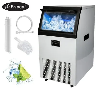 Buy Fricool 110lbs Commercial Ice Maker Undercounter Freestand Ice Cube Machine • 325$