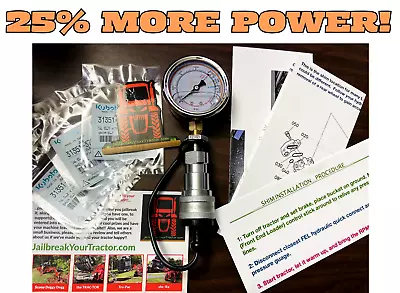 Buy *KUBOTA Pressure BOOST Kit W/Gauge Hydraulic Shims Poppet L, MX Series+25%!* • 119.80$