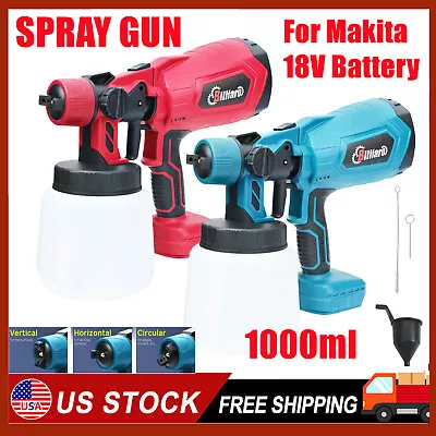 Buy For Makita 18V High Pressure Cordless Paint Sprayer Spray Gun Without Battery • 28.99$