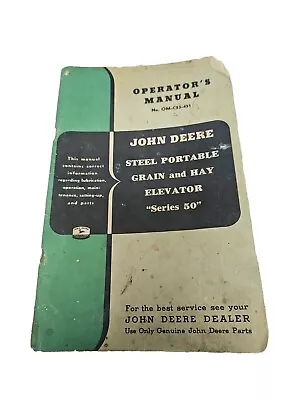 Buy John Deere Steel Portable Grain And Hay Elevator  Series 50  Operator's Manual  • 5$