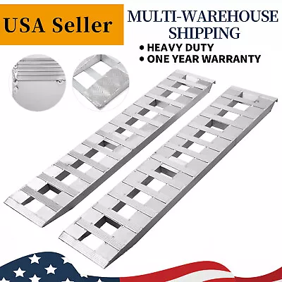Buy 2X 6000lbs 72  X 15  Aluminum Trailer Ramps For Car ATV Truck Auto & Hook Ends • 219.99$