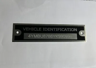 Buy Serial Number Tag Plate PERSONALIZED Cargo Utility Flatbed Trailer- AS Pictured! • 19.99$