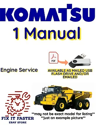 Buy Komatsu Hm300-2r Articulated Dump Truck Engine Repair Shop Manual Pdf Usb • 30$