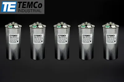 Buy TEMCo 80/7.5 MFD UF Dual Run Capacitor 370 440 Vac Volts 5 LOT AC Motor 80+7.5 • 54.71$