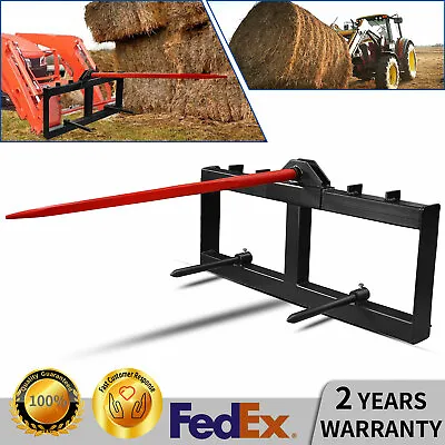 Buy 49  Tractor Hay Spear Skid Steer Loader Quick Attach For Bobcat Tractor 3000 LBS • 256.99$