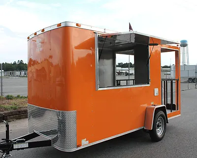 Buy NEW 6x14 6 X 14 Enclosed Concession Food Vending BBQ Porch Trailer * MUST SEE * • 20.49$