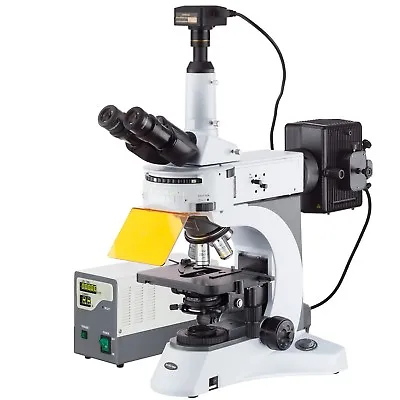Buy AmScope 40X-1000X Upright Fluorescence Microscope With Rotating Filter Turret + • 8,967.99$
