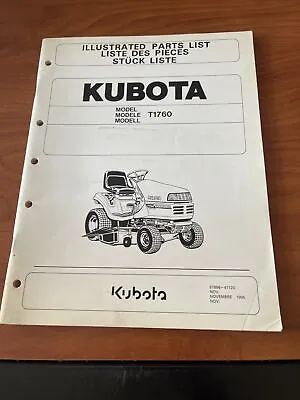 Buy Kubota T1760 Lawn And Garden Tractor Parts Manual • 25$