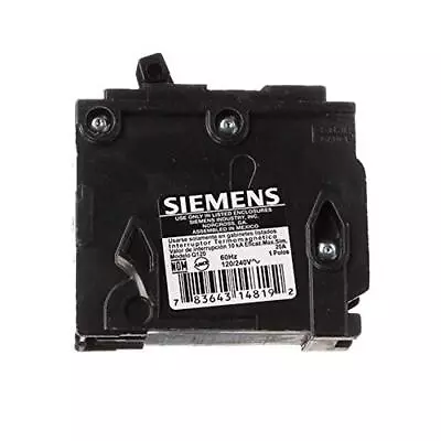 Buy Siemens Q120 20-Amp 1 Pole 120-Volt Circuit Breaker • 4.99$
