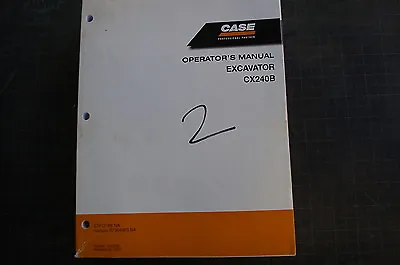 Buy CASE CX240B Crawler Excavator Trackhoe Operator Maintenance Manual 2007 GUIDE • 64.95$