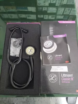 Buy 3M Littmann Classic III Monitoring Stethoscope Black With Rainbow 5870 (USED) • 60$