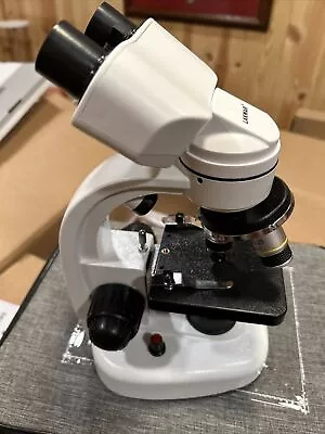 Buy Lab Compound Binocular Microscope With Microscope Slides (E93305) • 75$