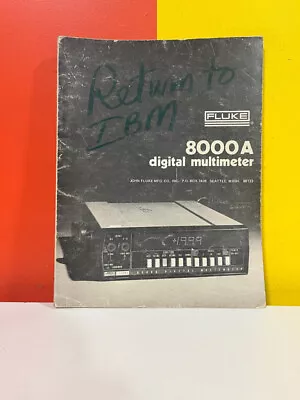 Buy Fluke 8000A Digital Multimeter Manual • 49.99$