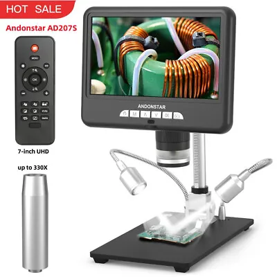 Buy Andonstar AD207S 7-inch UHD Screen Digital Microscope For Soldering Repairing • 124.11$