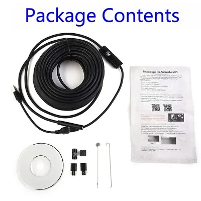 Buy Plumber Pipe Inspection Camera Endoscope Waterproof Sewer Drain Cleaner HOOK • 39.37$