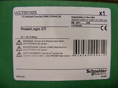 Buy New Schneider Electric Lvct00102s Powerlogic Ct Split Core Current Transformer • 125$