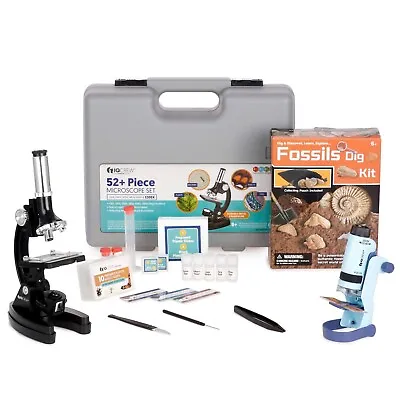 Buy AMSCOPE-KIDS Holiday Starter Kids Student Microscope Kit +Fossil Dig Kit +Slides • 69.99$
