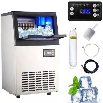 Buy 100LB Commercial Ice Maker Built-in Undercounter Freestand Ice Cube Machine • 336$