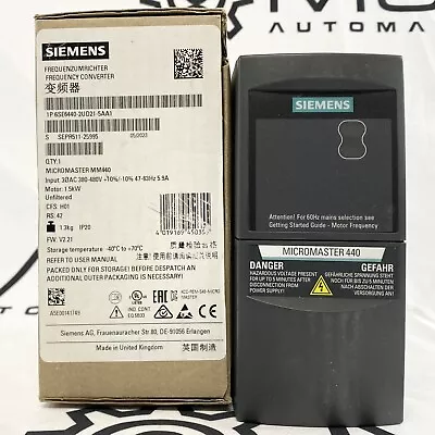 Buy Siemens 6SE6440-2UD21-5AA1 Micromaster MM440 380-480V 5.9A 1.5kW USA • 267.29$