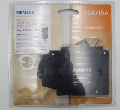 Buy Siemens Q1515AFCP 15A 120V 1-Pole Tandem Arc-Fault Circuit Breaker • 49.99$