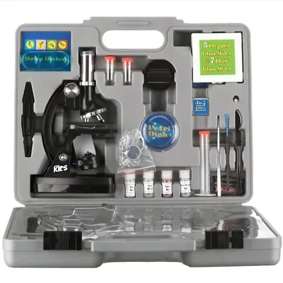 Buy AmScope 52pc 120X-1200X Starter Compound Microscope Science Kit For Kids  • 29$