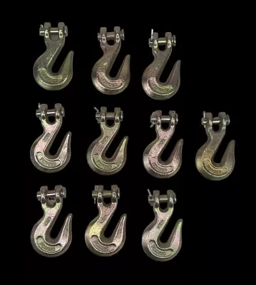 Buy 10 Pack G70 3/8  Clevis Grab Hooks Tow Chain Hook Flatbed Truck Trailer Tie Down • 25$