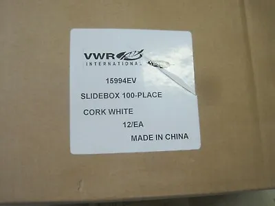 Buy Case (12) Vwr International 82003-414 100-place Microscope Cork White Slidebox   • 224.99$