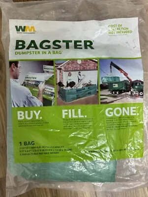 Buy Waste Management Bagster 3CUYD Dumpster In A Bag • 20.99$
