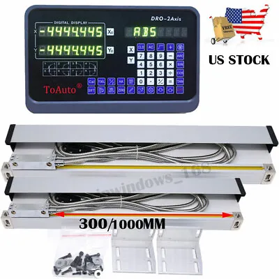 Buy 300&1000mm Linear Scale 2Axis DRO Digital Readout Lathe Milling Kit, US STOCK • 189$