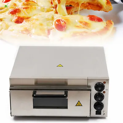 Buy Pizza Oven 1 Deck  Electric 1500W Stainless Steel Ceramic Commercial Oven Oven • 161.10$