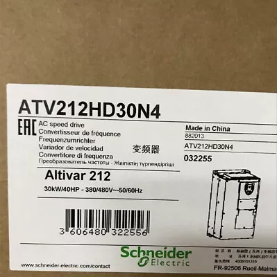 Buy New In Box Schneider Electric ATV212HD30N4 Schneider ATV212HD30N4 Fast Delivery • 2,454.99$