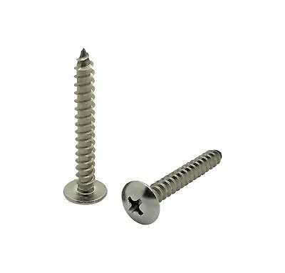Buy 100 Qty #8 X 1-1/4  Truss Head 304 Stainless Phillips Head Wood Screws (BCP95) • 14.90$