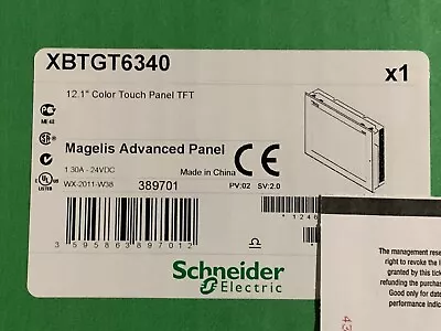 Buy Schneider Electric XBTGT6340 Magelis HMI 12.1  Color Touch Panel TFT Sealed Box • 2,999$