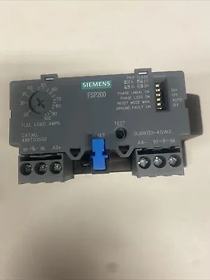 Buy Siemens 48ATC3S00 ESP200 Solid State Overload Relay 3-12A 3-PH W/Reset • 125$