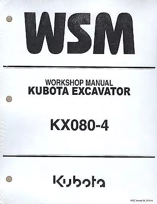 Buy Kubota KX080-4 Workshop Service Repair Manual RY911-21601 • 124.39$