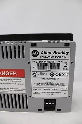 Buy Allen Bradley 2711P-T6M20D8 Panelview Plus 600 • 2,000$